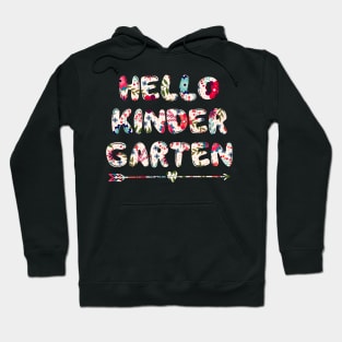 Floral Hello Kindergarten team teacher student back to school Hoodie